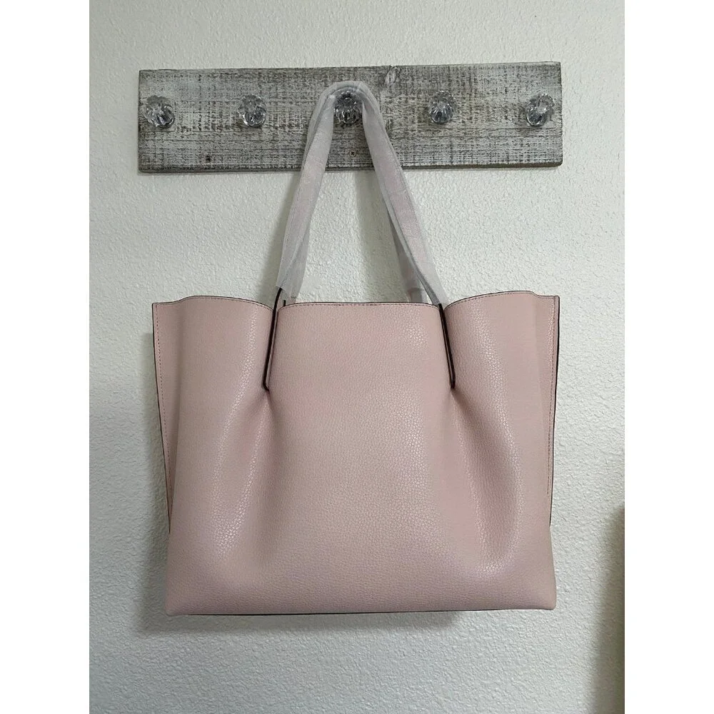 NWT Michael Kors Emilia Large East West Tote Bag Powder Blush Leather $558